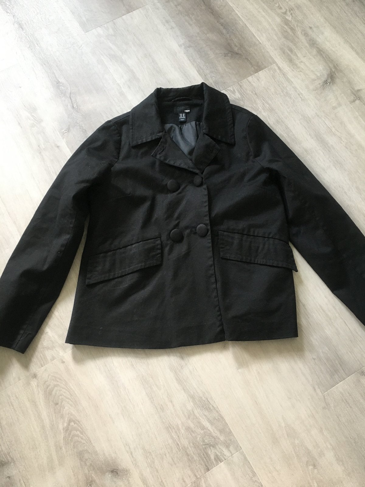 Zwart dames jasje maat 46  H&M, Ophalen, Zo goed als nieuw, Maat 46/48 (XL) of groter, Zwart