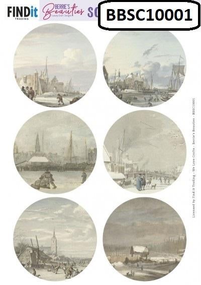 Scenery uitdrukvellen - deel 1, Hobby en Vrije tijd, Kaarten | Zelf maken, Verzenden, Nieuw, Overige thema's, Knipvel
