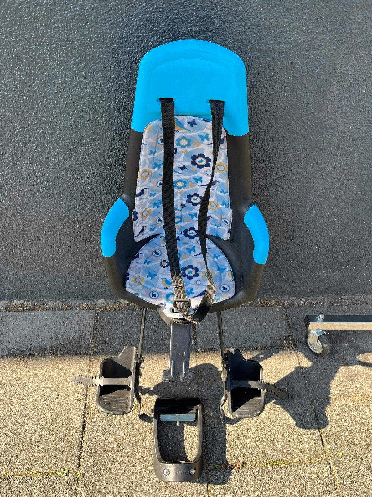 Bobike Achterzitje - Blauw/Zwart met Voetsteuntjes, Achterzitje, 9 t/m 18 kg, Ophalen of Verzenden, Gebruikt