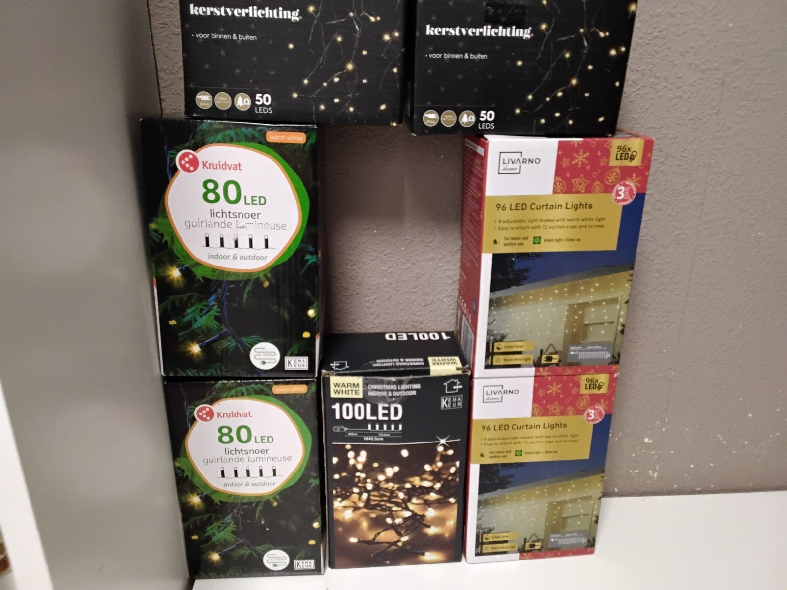 7 x Diverse kerstverlichting - Nieuw in doos, Diversen, Ophalen, Nieuw