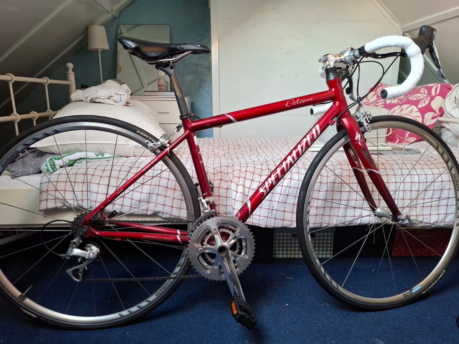 Specialized Dolce racefiets dames Maat 48, Fietsen en Brommers, Fietsen | Racefietsen, 28 inch, Gebruikt, Velgrem, Aluminium