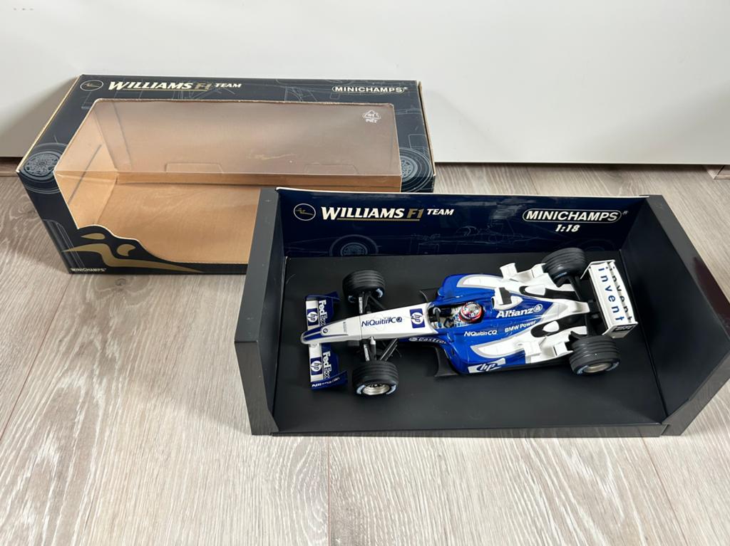 1:18 Minichamps BMW FW25 Williams F1 J.P. montoya In doos, Ophalen of Verzenden, Zo goed als nieuw, Auto, MiniChamps