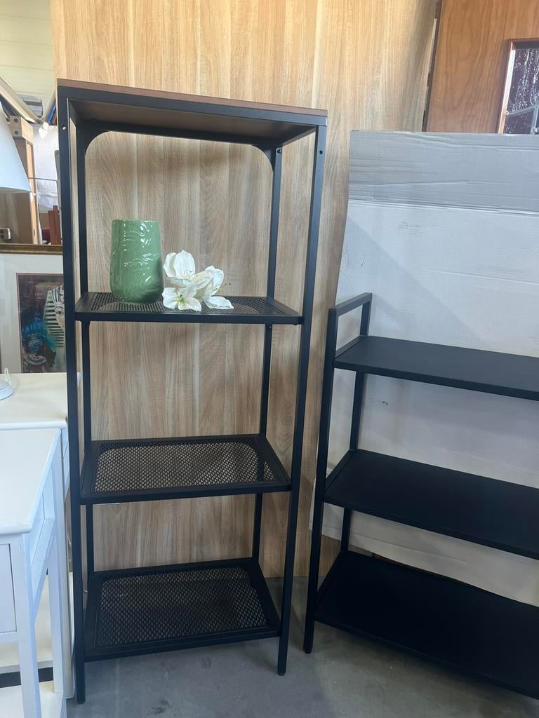 IKEA FJÄLLBO kast industrieel 51x136 zwart hout, Huis en Inrichting, Kasten | Stellingkasten, D, Ophalen of Verzenden, Zo goed als nieuw