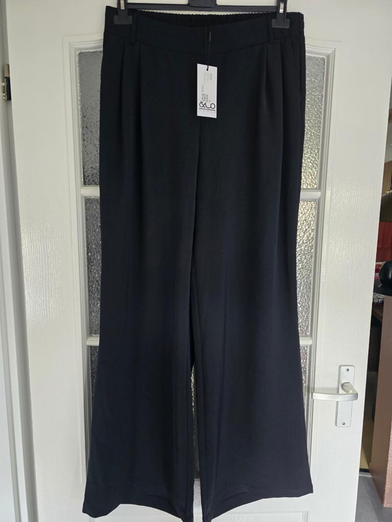 Nieuw &co woman andcowoman and cowoman xl wide leg zwart, Zwart, Maat 46/48 (XL) of groter, Nieuw, Ophalen of Verzenden