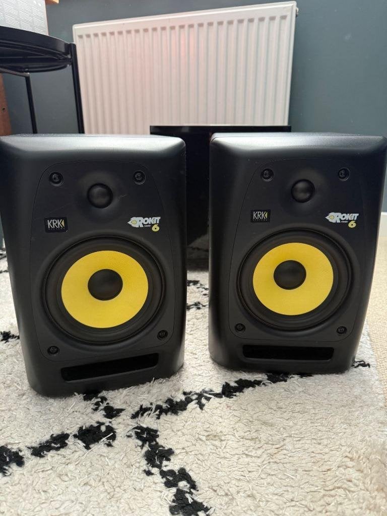 2x KRK RP6 G2 Actieve Studiomonitor 6 inch 5 set speakers