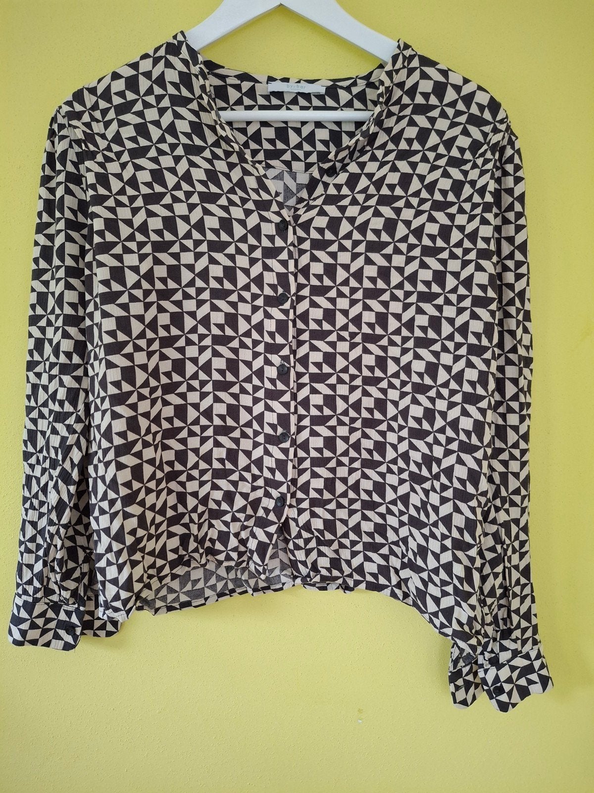 By-Bar top blouse longsleeve grafische print maat S, Kleding | Dames, Blouses en Tunieken, Meerkleurig, Ophalen of Verzenden, Zo goed als nieuw