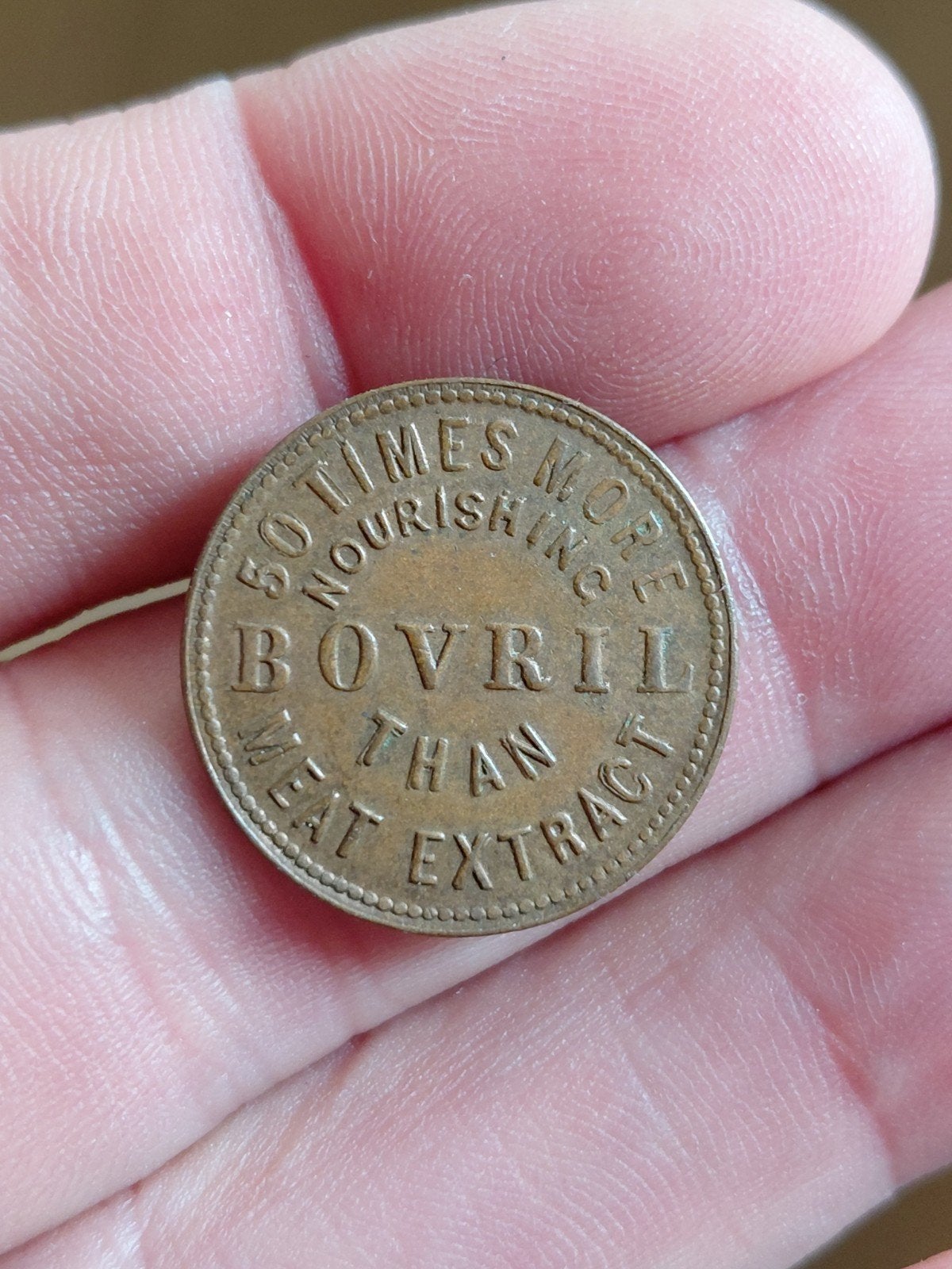 Vintage Bovril Reclame Token/Munt - Vleesextract, Ophalen of Verzenden, Brons, Buitenland