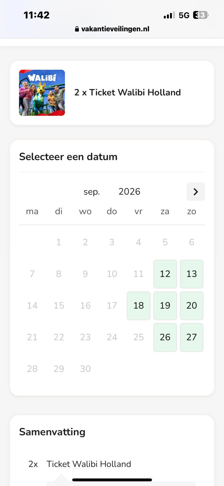 4 kaartjes voor Walibi, Twee personen, Overige soorten, Pretpark