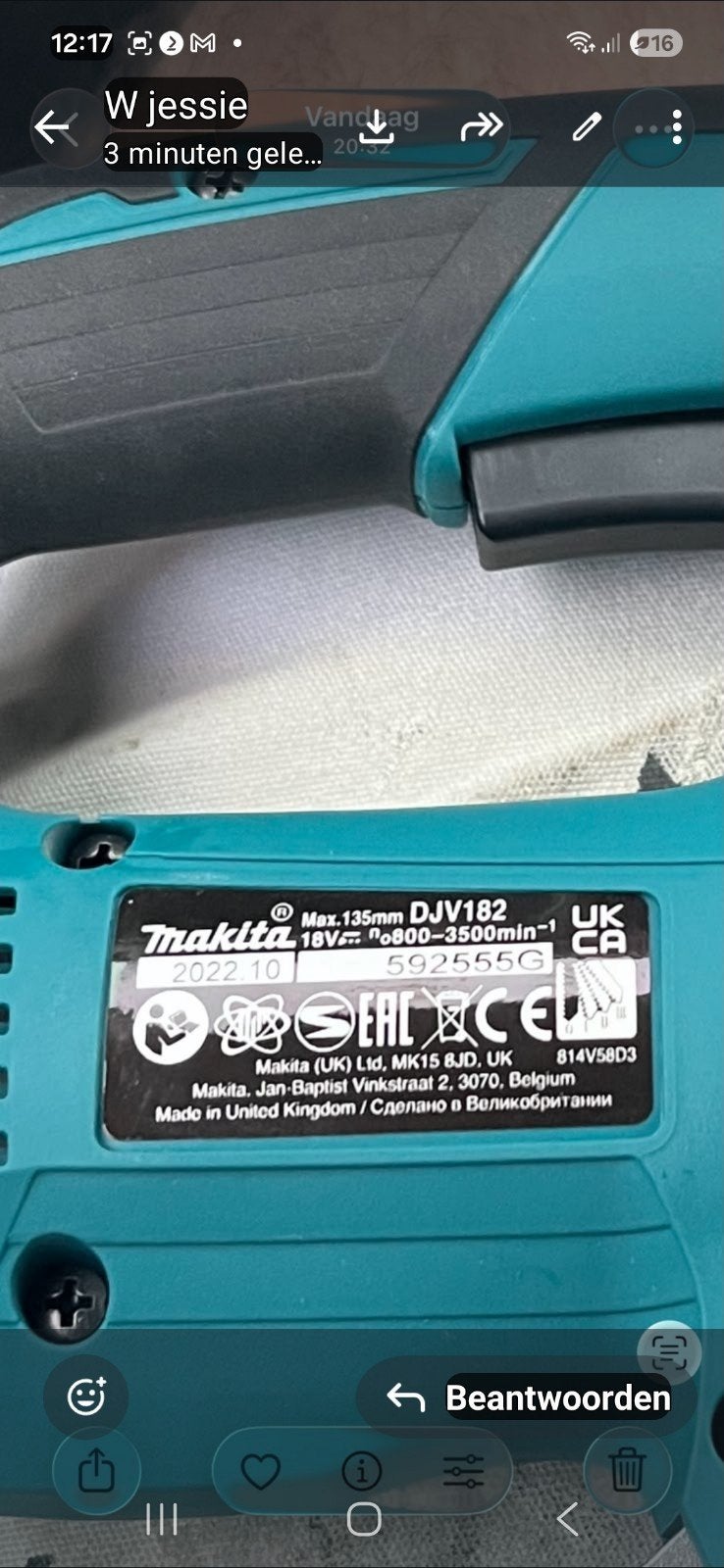 Makita DJV182 Accu Decoupeerzaag 18V met 5.0Ah accu, Ophalen, Nieuw, Makita, 1200 watt of meer