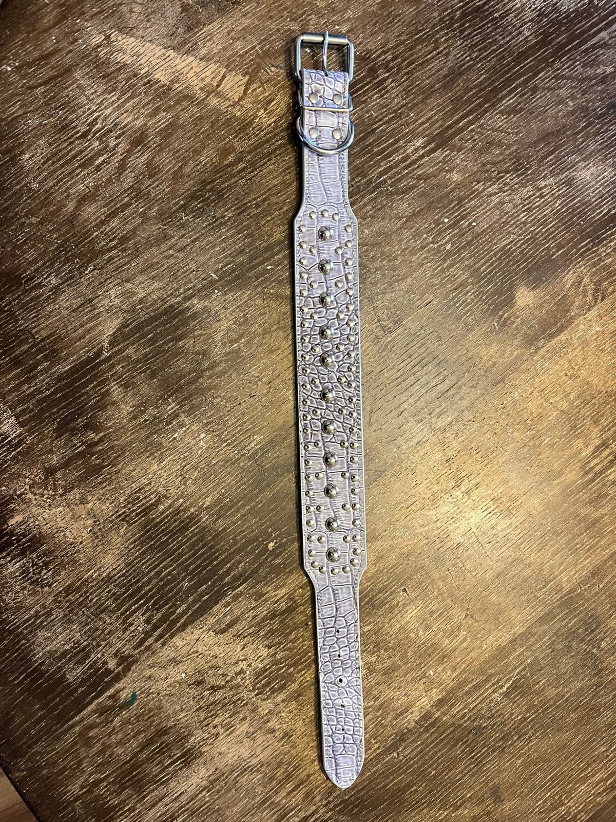 Echt lederen halsband 43-51cm 5cm breed, Ophalen of Verzenden, Zo goed als nieuw