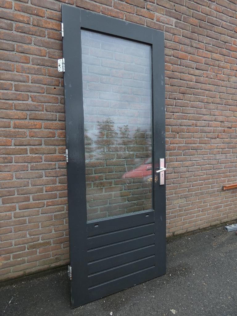Hardhouten achterdeur (93 cm x 231,5 cm), Ophalen, Gebruikt, 80 tot 100 cm, 215 cm of meer