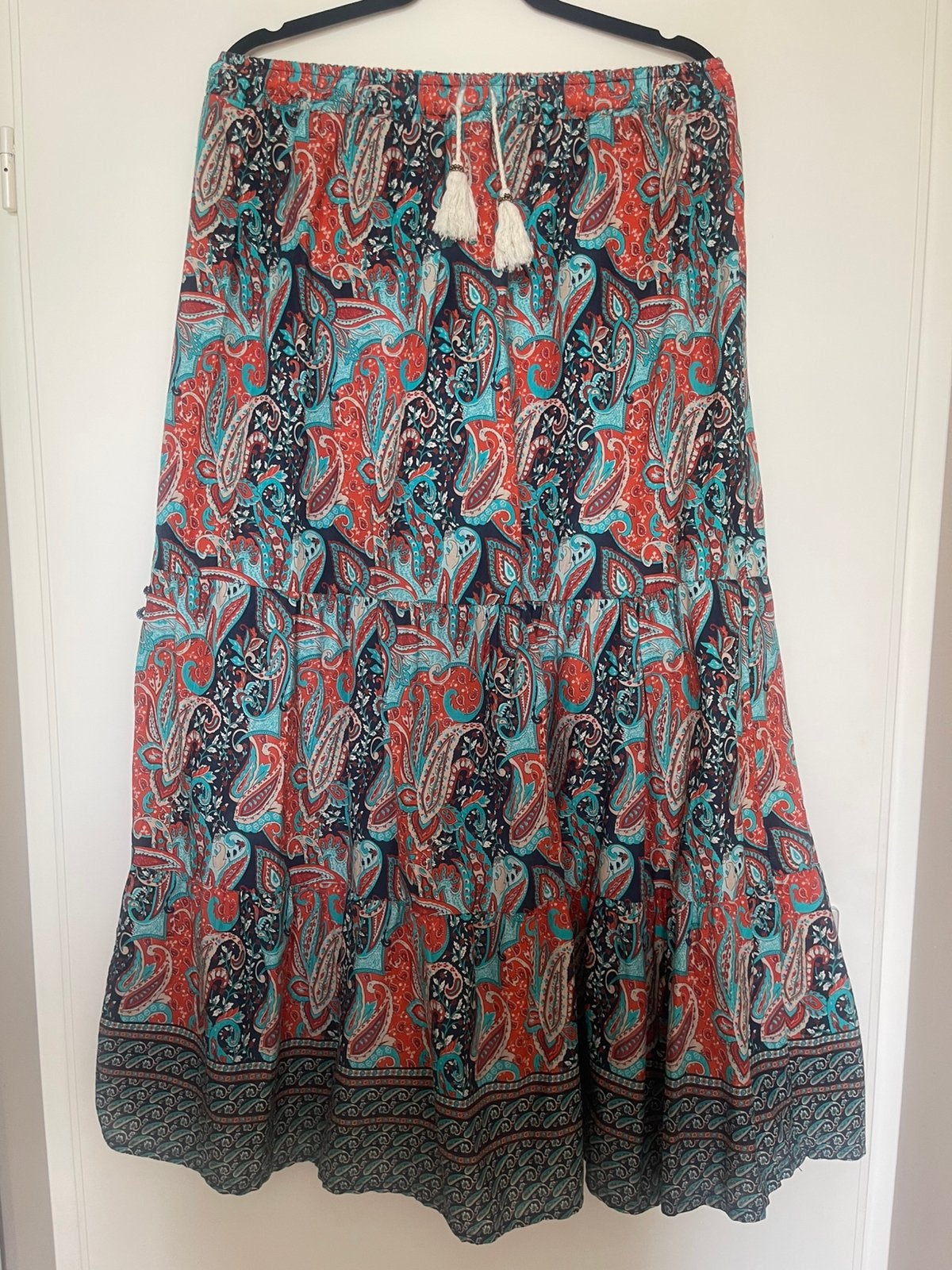 Zomerse bohemian / gypsie rok maat M /  L, Kleding | Dames, Maat 38/40 (M), Meerkleurig, Ophalen of Verzenden, Zo goed als nieuw