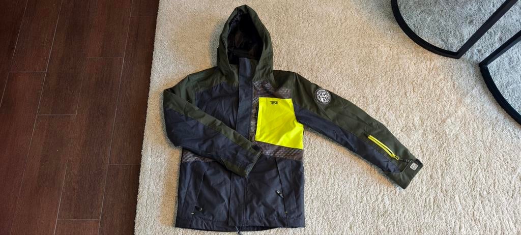 Rehall Outerwear Jas Maat 152 donkergroen en zwart, Jongen of Meisje, Ophalen of Verzenden, Zo goed als nieuw, Rehall