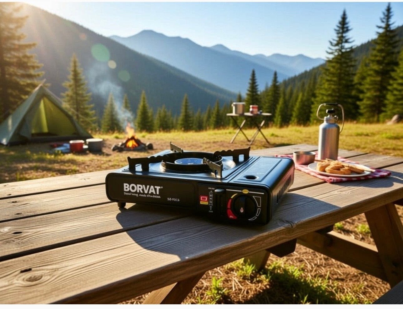 Borvat Draagbaar Camping Gasfornuis 2.9kW, Ophalen of Verzenden, Nieuw