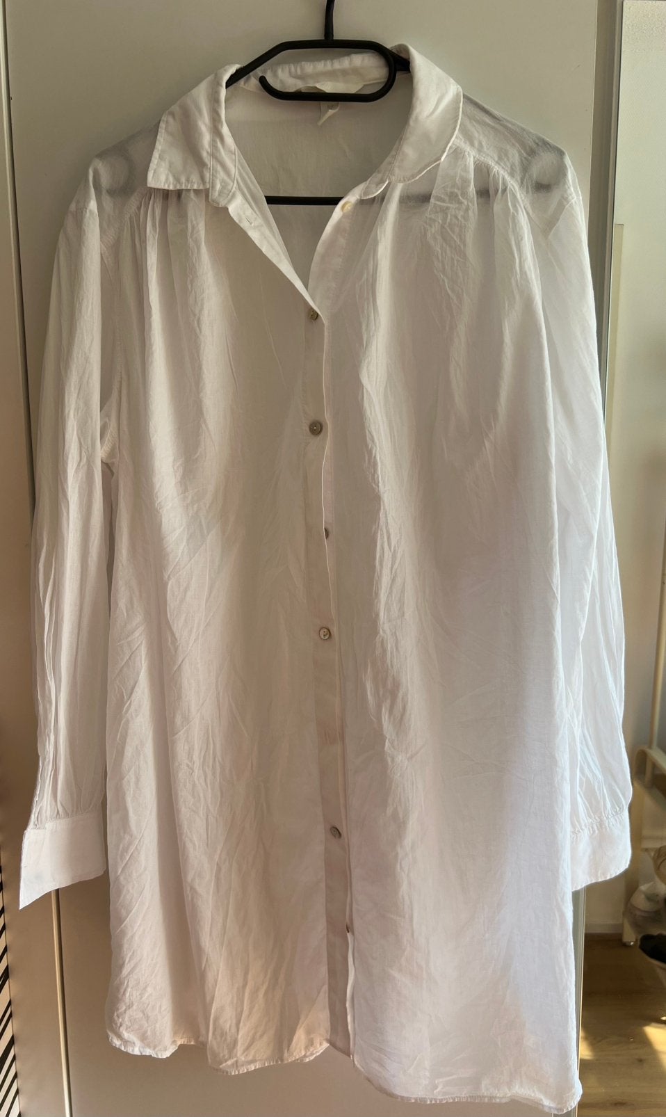 Maat 42 👙 H & M blouse wit  kimono witte tuniek dames, Ophalen of Verzenden, Zo goed als nieuw, Maat 42/44 (L)