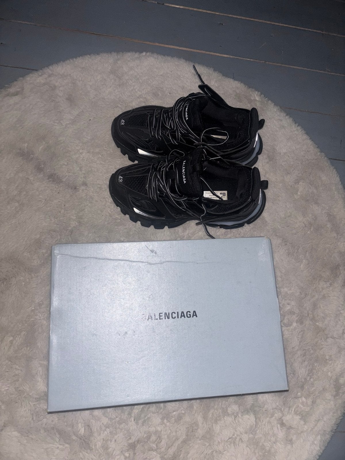 Balenciaga Track Sneakers Zwart Maat 43 met doos, Ophalen, Gedragen, Zwart, Sneakers of Gympen