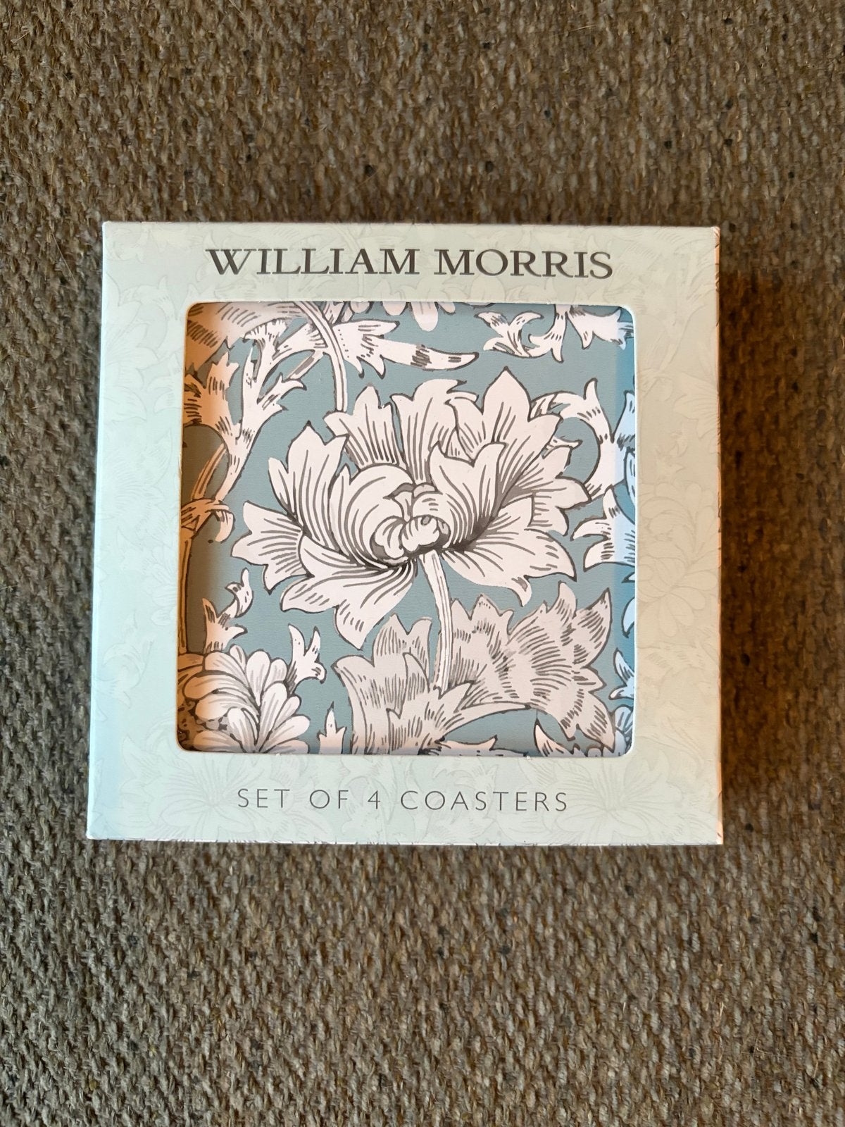 4 William Morris onderzetters - Chrysanthemum - Nieuw, Huis en Inrichting, Glasonderzetter, Ophalen of Verzenden, Textiel, Hittebestendig