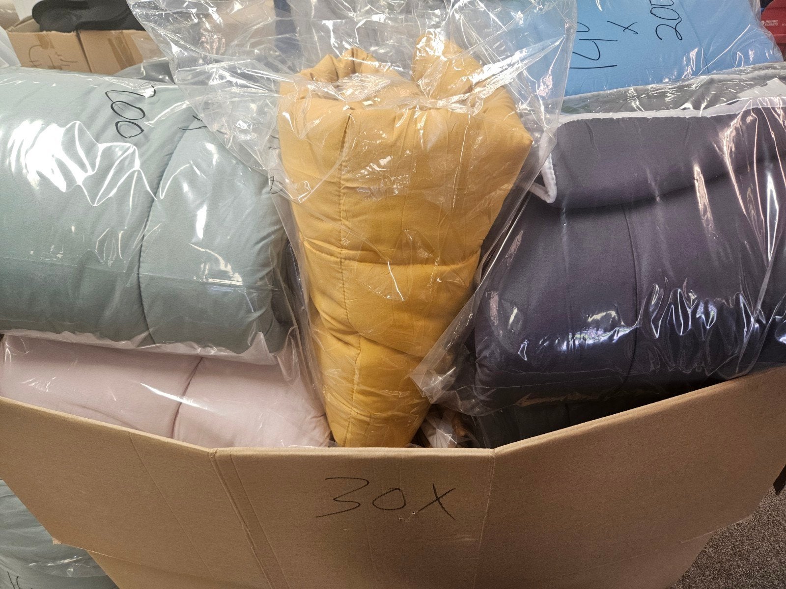 Diverse 1 persoons wasbare dekbedden van een bekende webshop, Ophalen, Eenpersoons, Blauw, Nieuw