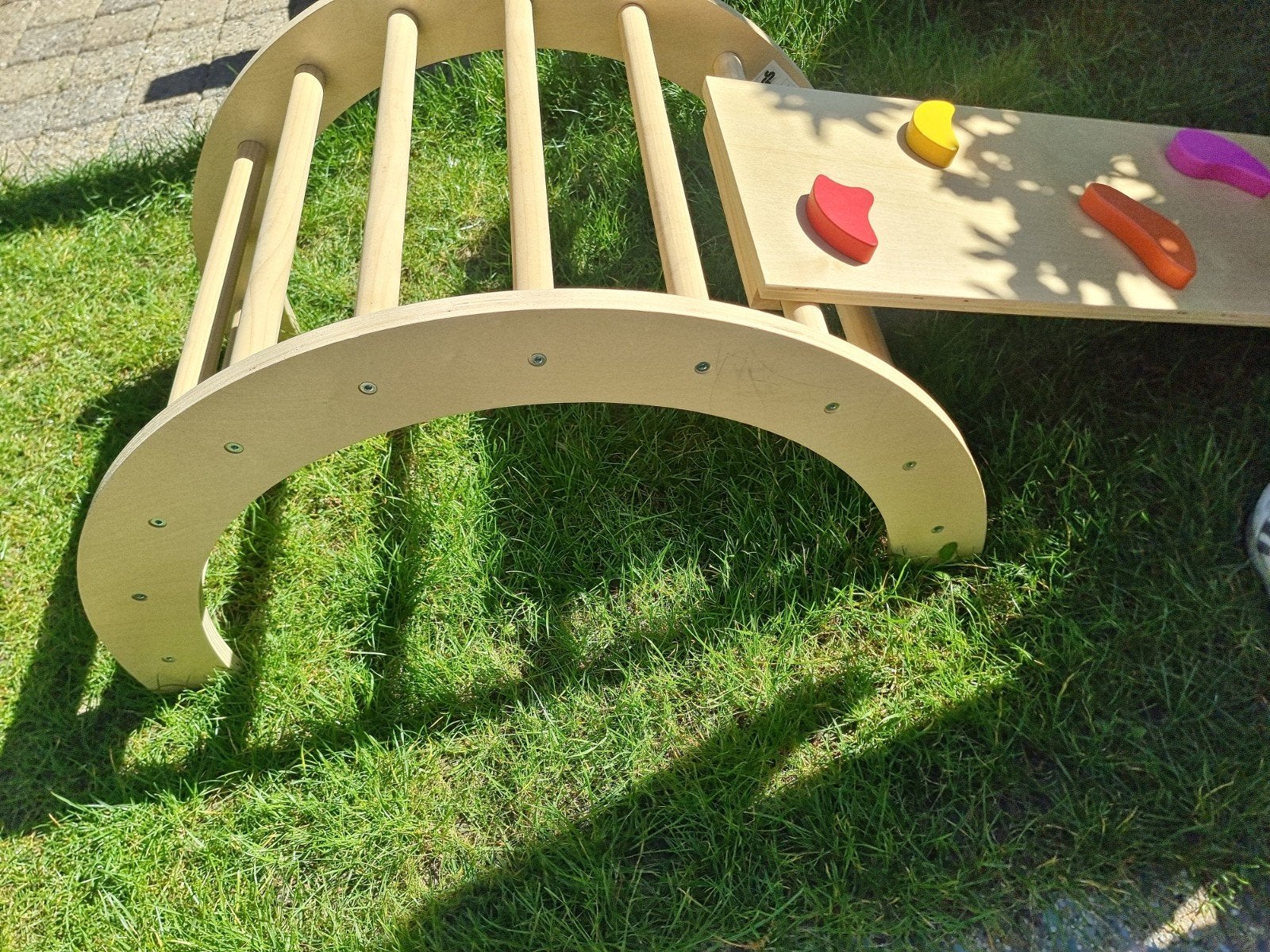 Houten klimrek met klimwand voor kinderen, Ophalen, Zo goed als nieuw, Klimwand