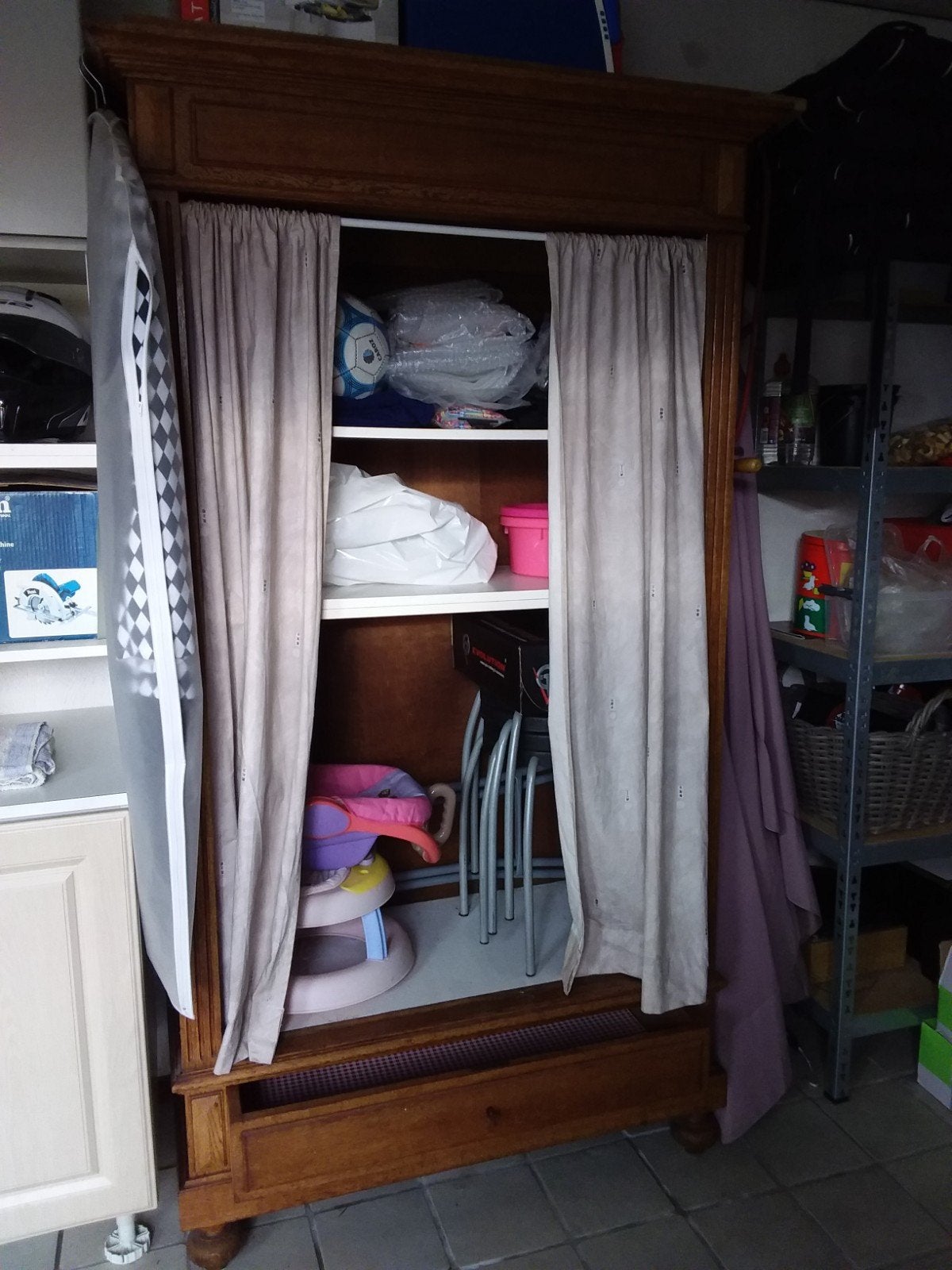antieke kledingkast, Ophalen, Gebruikt, 100 tot 150 cm, 25 tot 50 cm