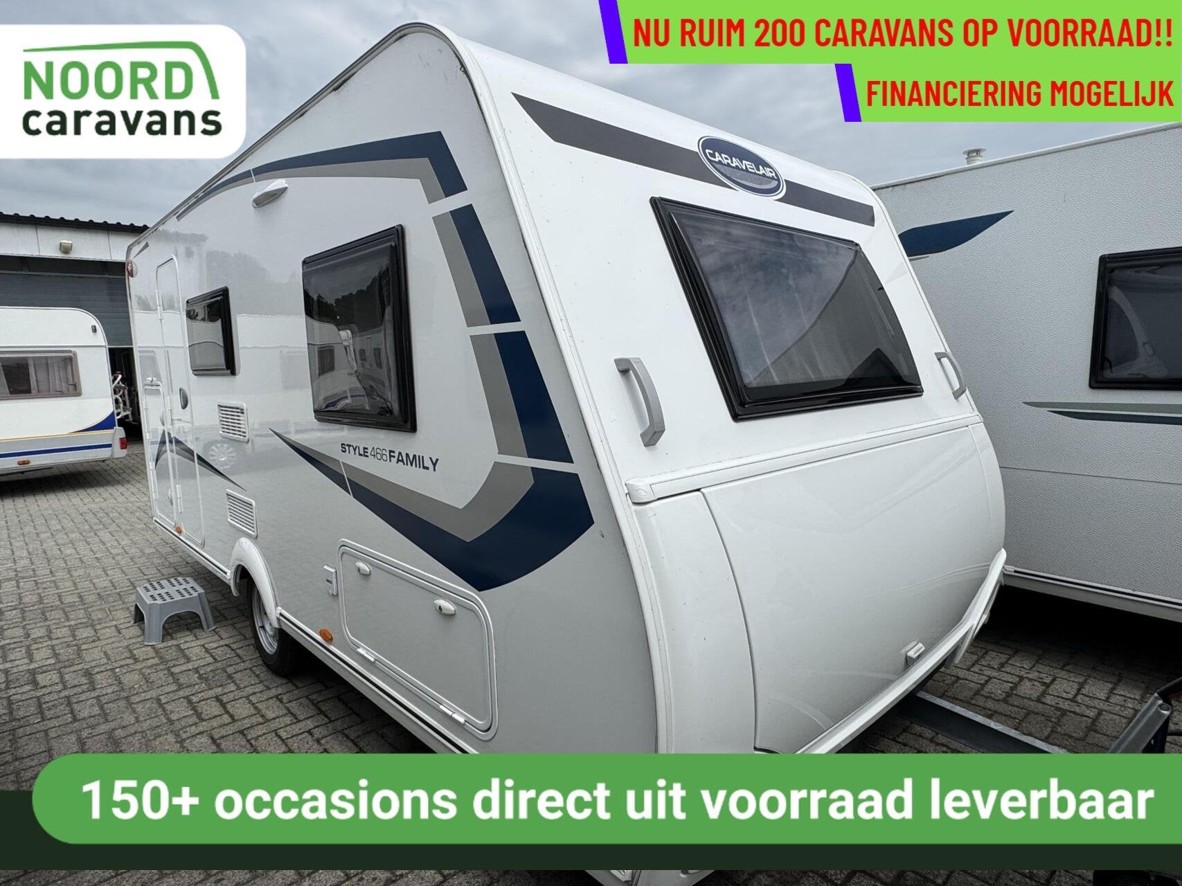 CARAVELAIR ALBA STYLE FAMILY 466,STAPELBED,DWARSBED,TREINZIT, Caravans en Kamperen, Caravans, Mover, Bedrijf, 6 tot 7 meter, Caravelair