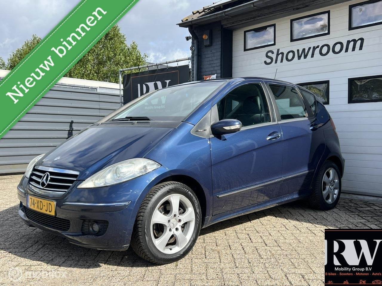 Mercedes A-klasse 150 Avantgarde *NAP*CRUISE*A/C*TREKHAAK*, Auto's, Mercedes-Benz, Voorwielaandrijving, 15 km/l, Blauw, 49 €/maand