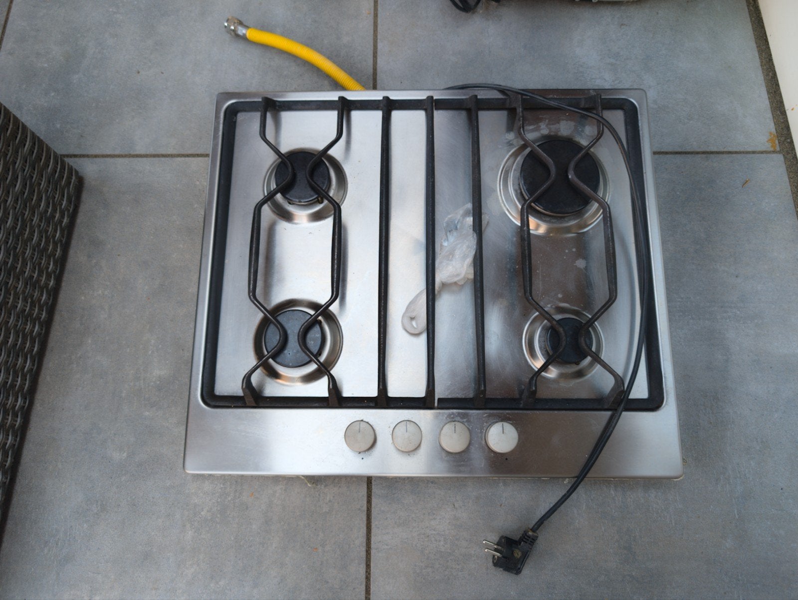 Inbouw gaskookplaat met 4 kookzones, Gebruikt, Inbouw, Gas, 4 kookzones