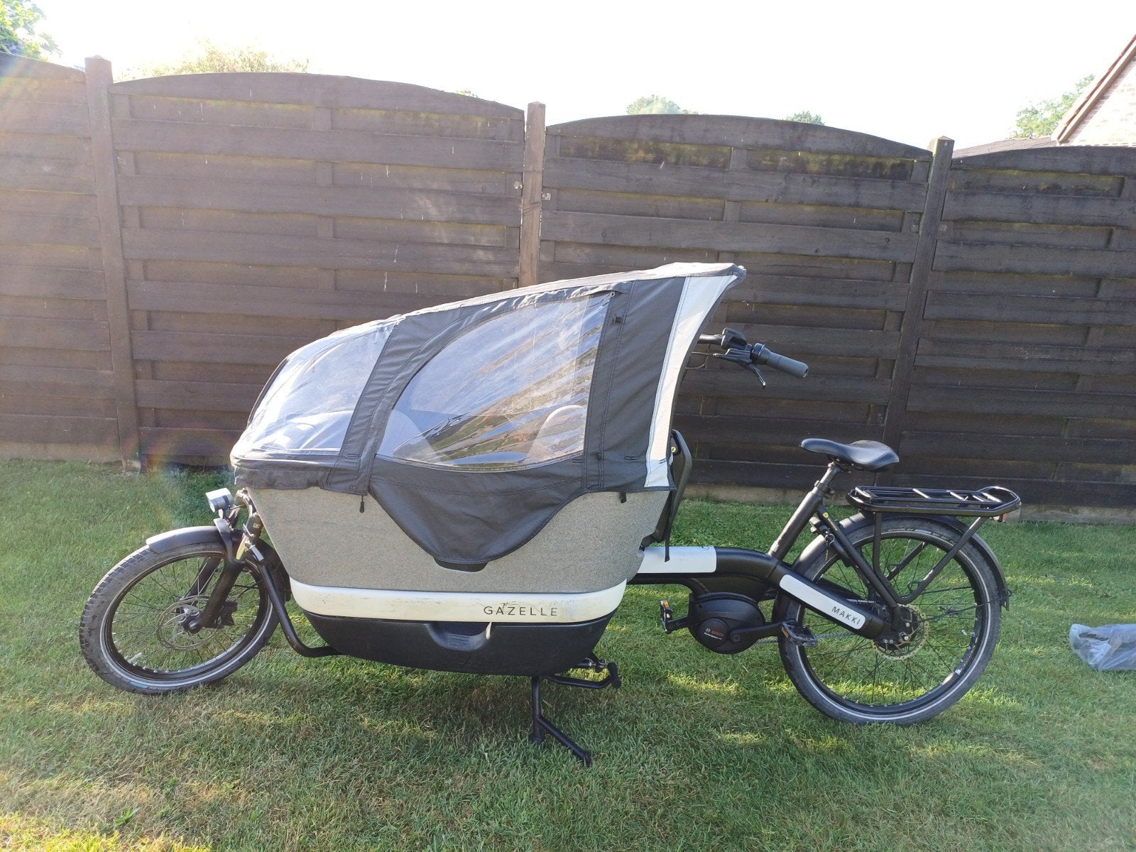 Bakfiets gazelle makki performance line plus, Ophalen, 4 kinderen of meer, Zo goed als nieuw, Schijfrem