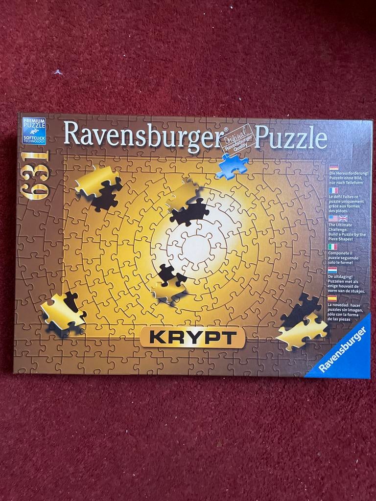 Ravensburger Krypt Puzzel 631 stukjes - De Ultieme Uitdaging, Ophalen of Verzenden, 500 t/m 1500 stukjes, Zo goed als nieuw, Legpuzzel