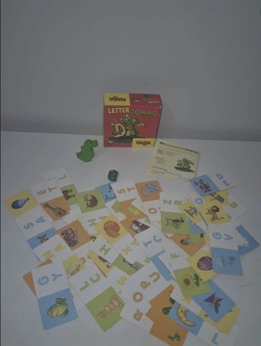 HABA spel letterdomino, Ophalen of Verzenden, Zo goed als nieuw