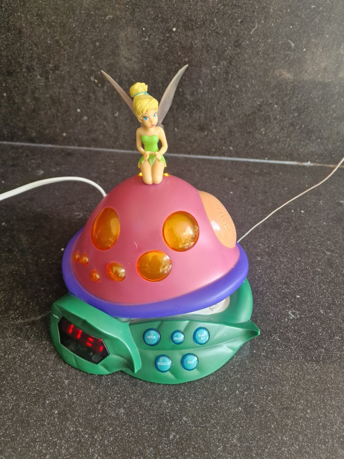 Tinkerbell wekker met verlichting en radio, Ophalen of Verzenden, Overige figuren