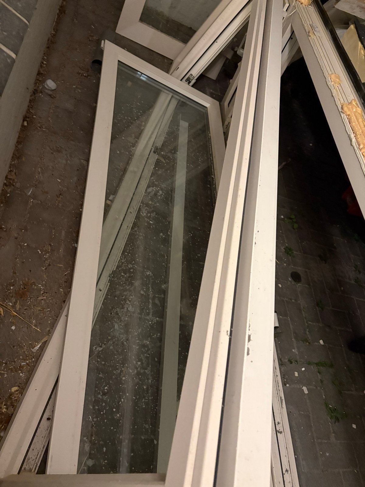 Gratis kunststof deuren + deurkozijnen - HR++ glas –, Ophalen, Gevelraam of Ruit, Gebruikt, 80 tot 120 cm