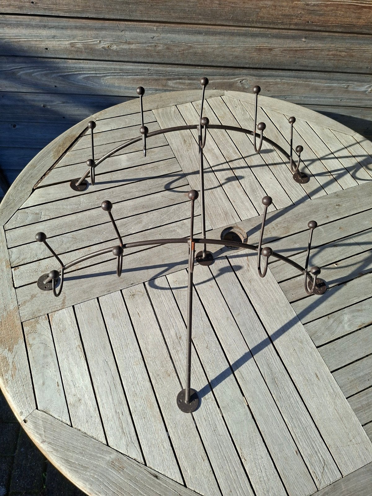 Metalen wandkapstok met 10 haken, Gebruikt, Minder dan 100 cm, Metaal, Ophalen