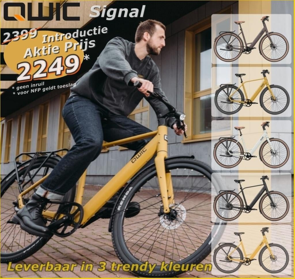 Nieuw!! Qwic SIGNAL (E-Bike) €2399 Nu tijdelijk voor € 2249, Fietsen en Brommers, Elektrische fietsen, Ophalen, Qwic, Nieuw, 51 tot 55 cm