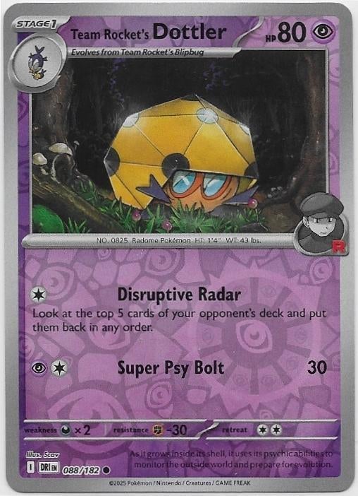 Destined Rivals,  Team Rocket's Dottler [reverse] 88/182, Verzenden, Nieuw, Losse kaart