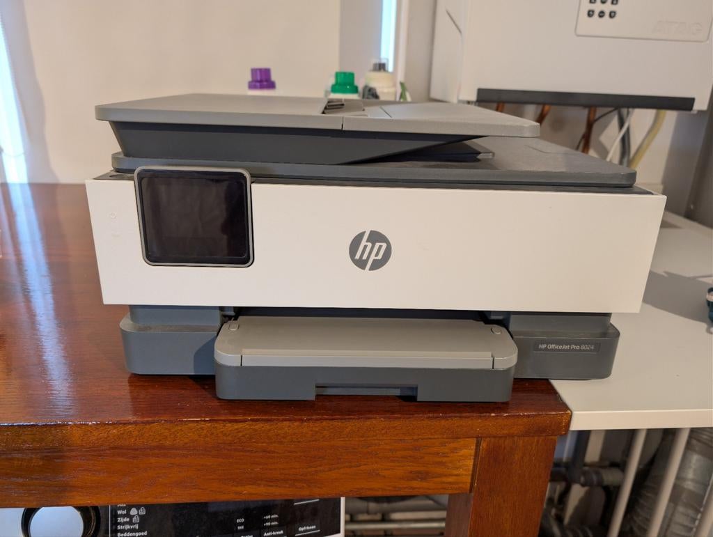 HP Printer OfficeJet Pro 8024, Computers en Software, Printers, Kleur printen, Kopieren, Scannen, Zwart-en-wit printen, Ophalen