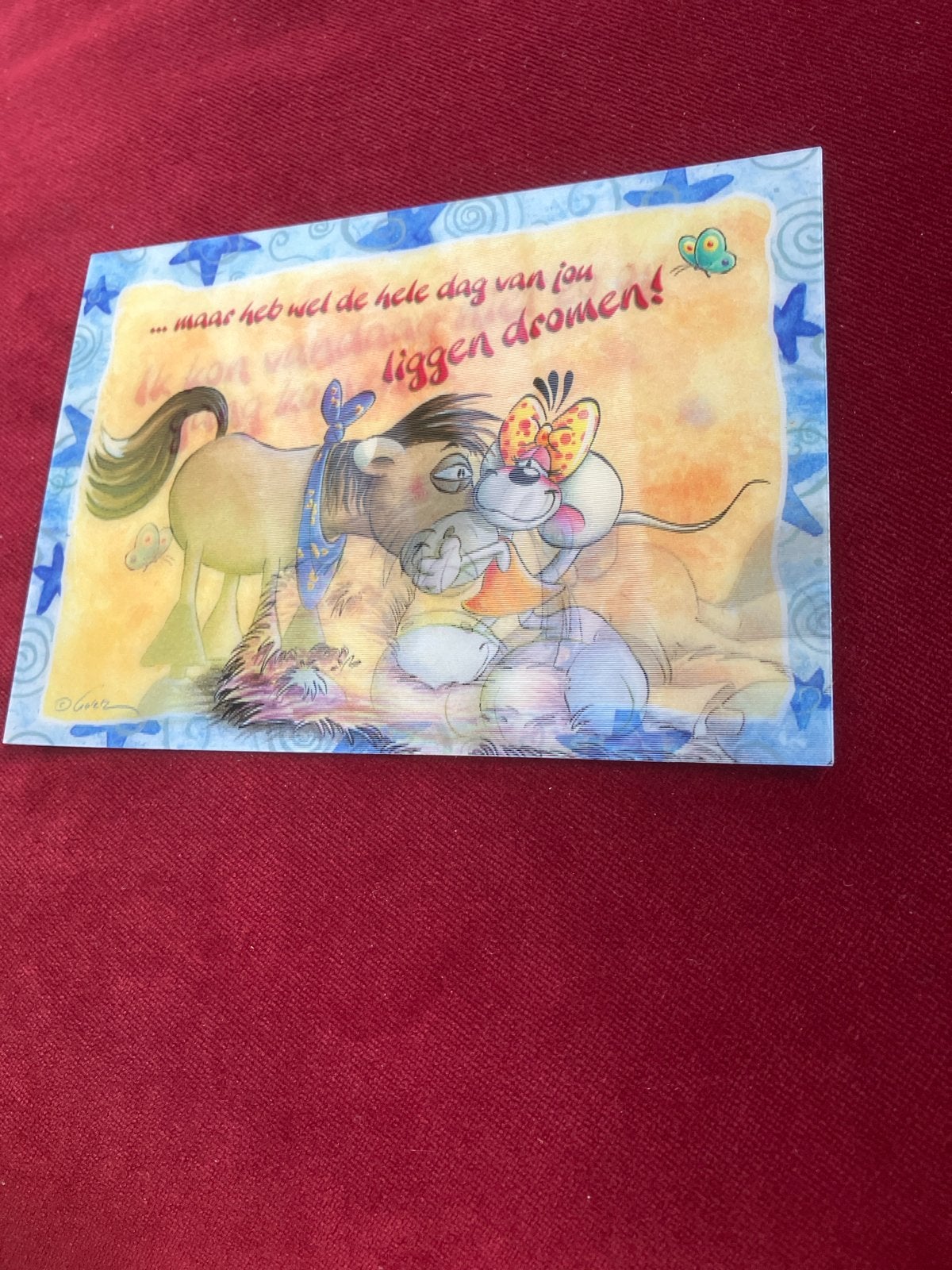Diddl 3 D kaart, Verzamelen, Verzenden, Zo goed als nieuw, Papier, Kaart of Schrift
