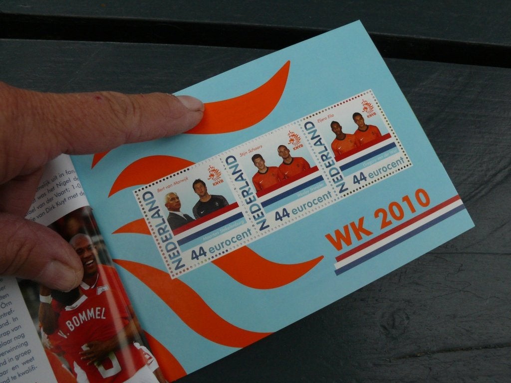 Colofon WK 2010 voetbal postzegel boekje, Ophalen of Verzenden, Na 1940, Postfris