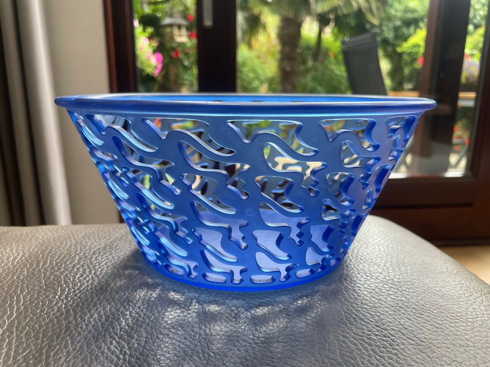 Alessi schaal - blauw kunststof, Kunststof, Gebruikt, Schaal, Rond