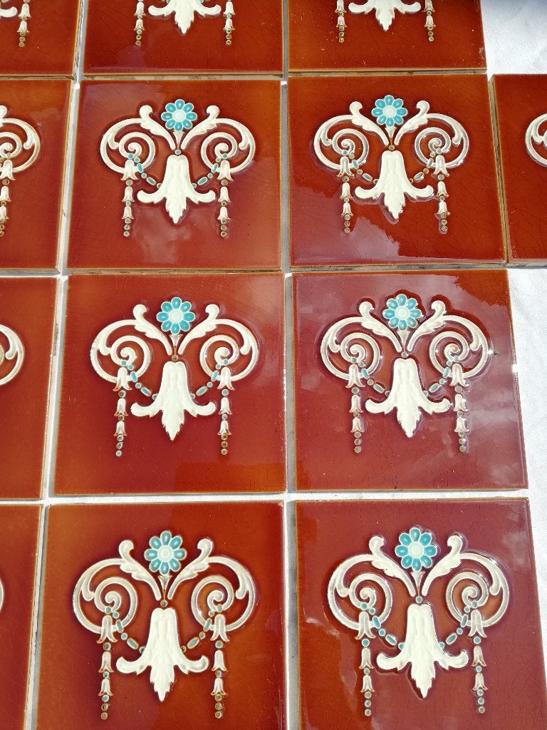 11 Prachtige art nouveau wandtegels motief in relief