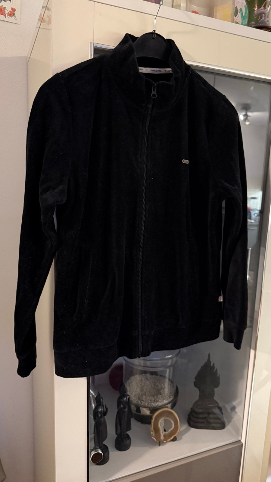 Charlie Choe Zwart Velours Vest Maat M, Kleding | Dames, Ophalen of Verzenden, Zo goed als nieuw, Maat 38/40 (M), Zwart