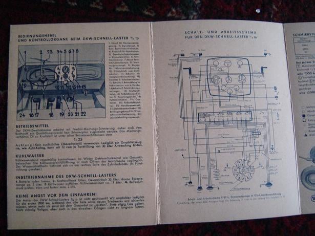DKW Schnell laster 3/4 tonner 1951/52 betriebs anleitung, Ophalen of Verzenden