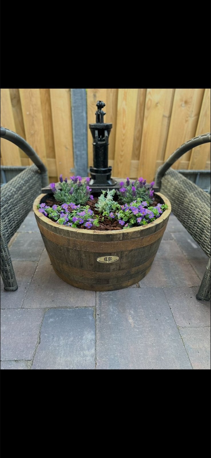 Mooie oude wiskey kuip, Tuin en Terras, Ophalen, Gebruikt, Rond, Balkon