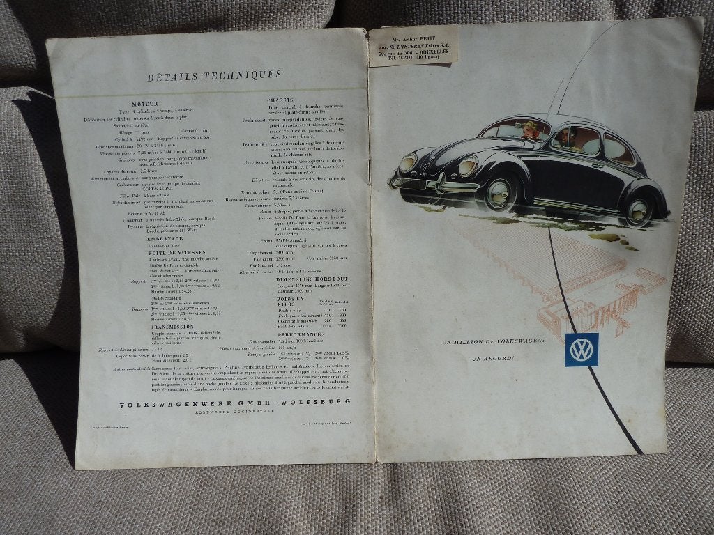 >>>>OUDE<<<< VOLKSWAGEN (1960) FOLDER, Ophalen of Verzenden, Zo goed als nieuw, Volkswagen