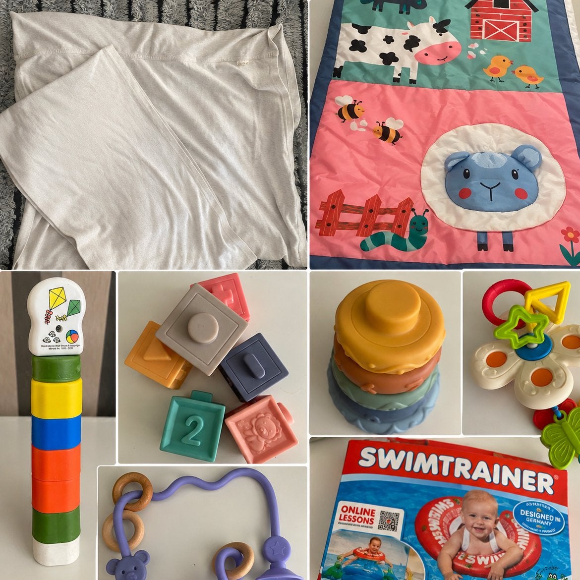Baby bundel: draagdoek, zwemtrainer, siliconen blokken & spe, Ophalen of Verzenden, Gebruikt, Overige typen
