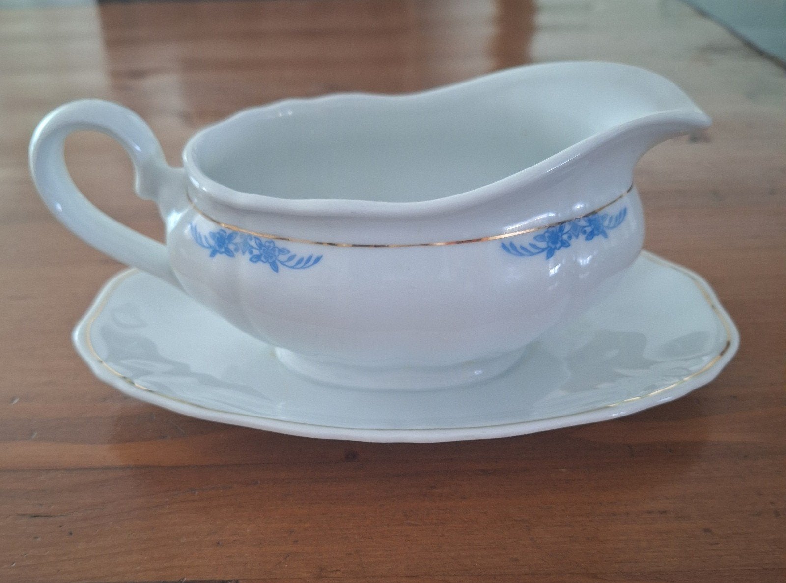 Antieke sauskom met schotel - Bavaria porselein, Ophalen of Verzenden