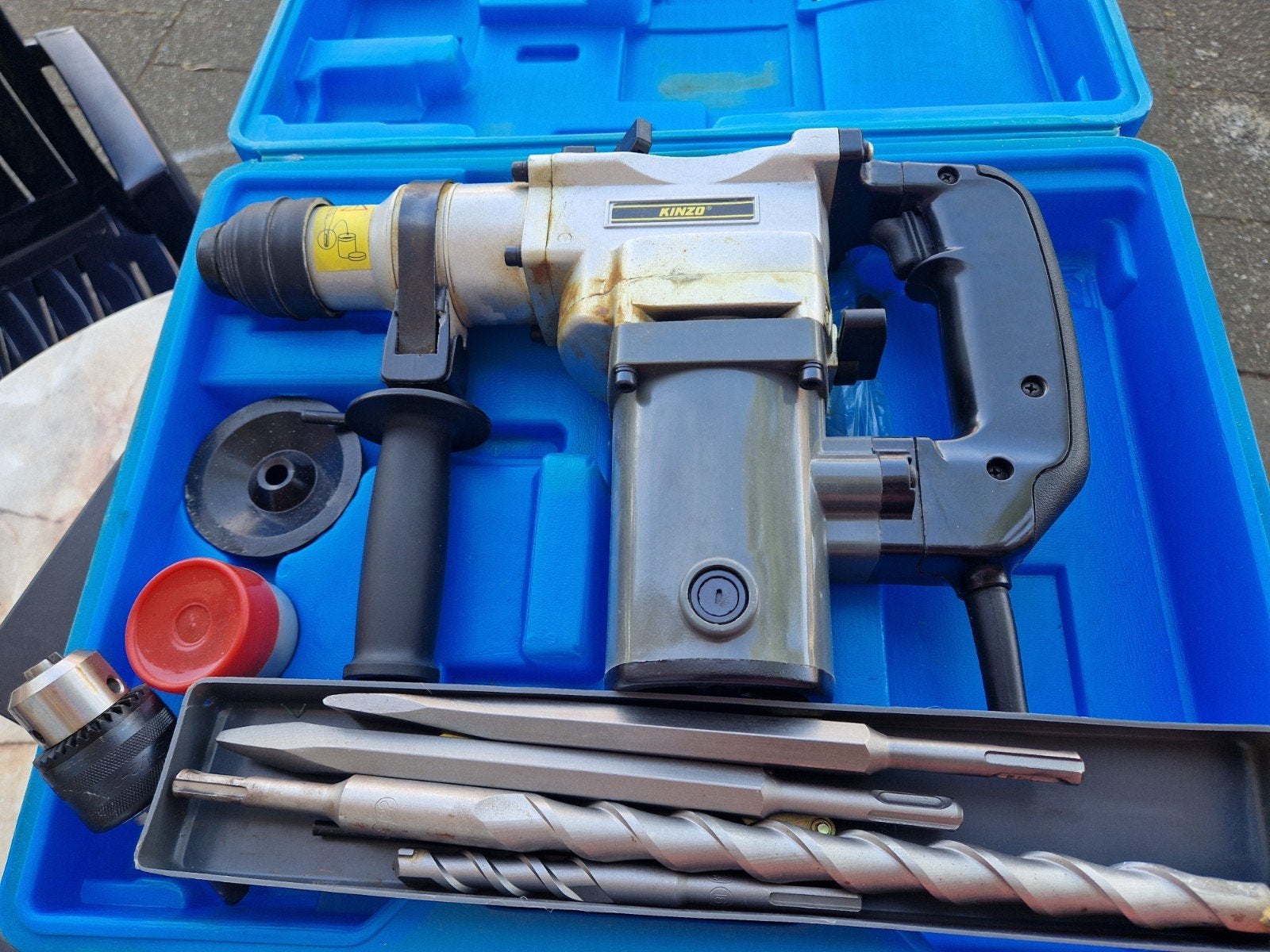 Kinzo Boorhamer hak hamer met accessoires in koffer nieuw, 600 watt of meer, Boor- en/of Breekhamer, Nieuw, Ophalen of Verzenden
