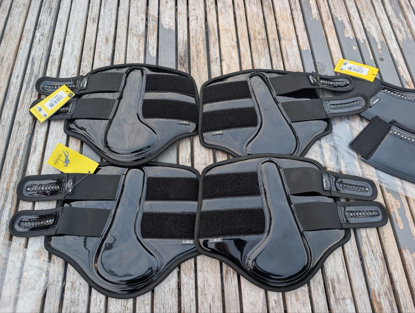 Chique set beenschermers met lak en steentjes!, Ophalen of Verzenden, Nieuw
