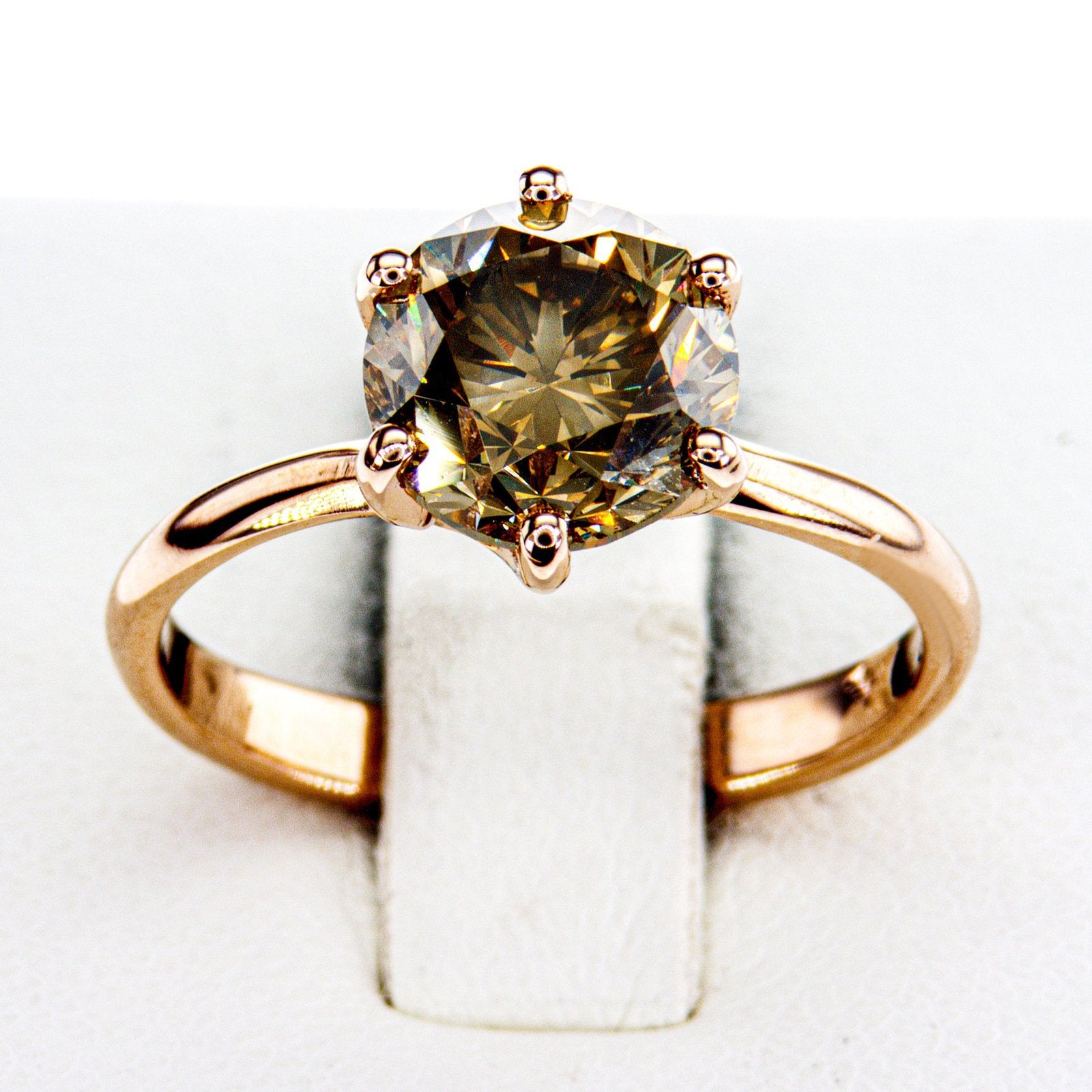 2,54 karaat 100% natuurlijk diamant trouw ring, Sieraden, Tassen en Uiterlijk, Edelstenen, Ophalen of Verzenden, Zo goed als nieuw