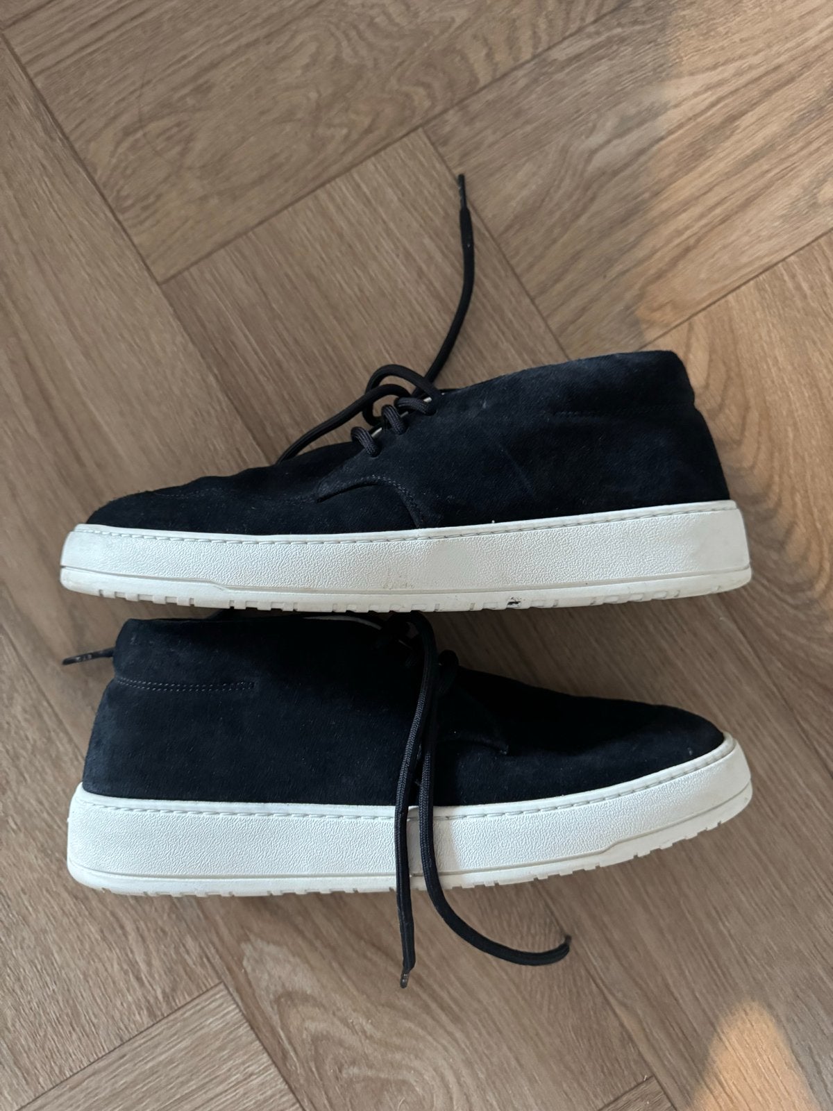 ETQ Zwarte suède boots maat 43, Ophalen of Verzenden, Gedragen, Zwart, Boots